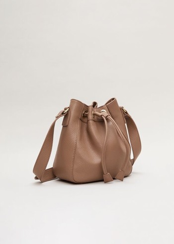 Phase Eight Leather Bucket Bags Brown Canada | PMGHSE-254